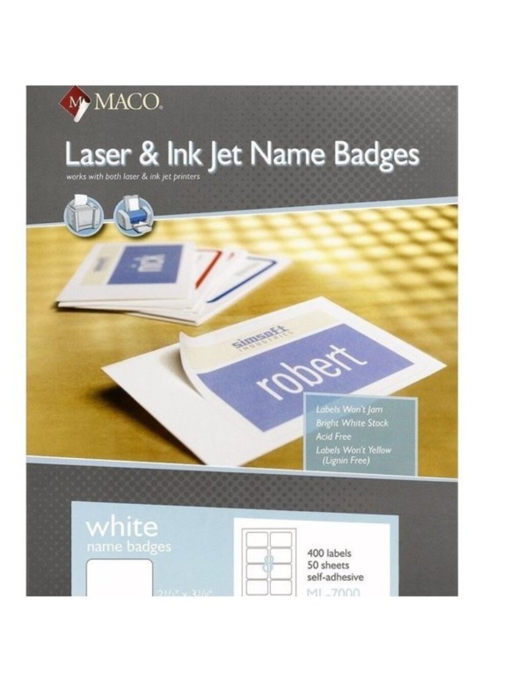 MACML1000 - White All-Purpose Labels ML1000 2 X 4, 2 boxes 2000 labels total